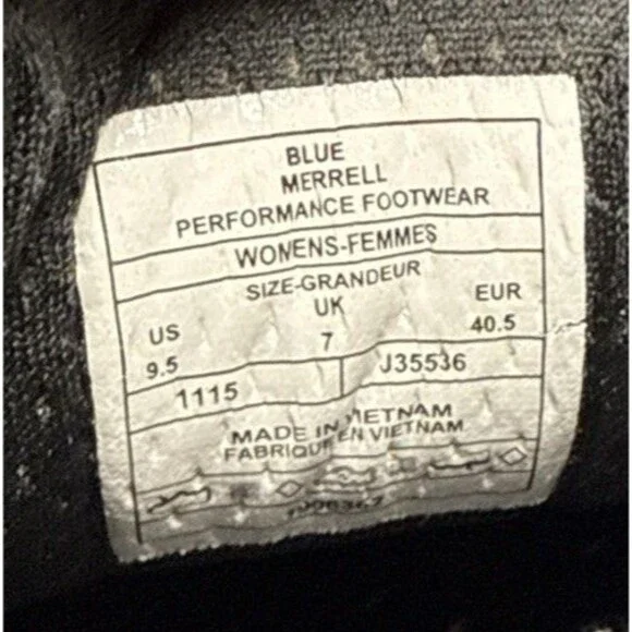 Merrell All Out Charge Trail Running Shoes Womens Sz 9.5 HyperWrap360 Blue Green - Picture 6 of 14